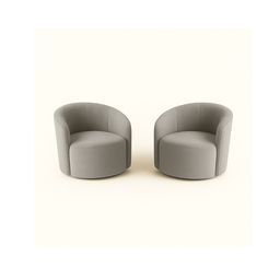 Kit 02 Poltronas Curva Orgânica Nature Gaia Suede - Montanaris Decor - 1