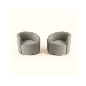 Kit 02 Poltronas Curva Orgânica Nature Gaia Suede - Montanaris Decor