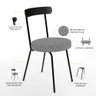Kit 04 Cadeiras Decorativas Estofada Para Sala De Jantar Haia F01 Pied Poule - Lyam Decor - 5