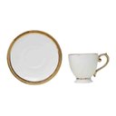 Ver imagem 4 de Conjunto 6 Xícaras de Chá Porcelana com Pires Paddy Branco 200 Ml Wolff