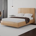 Ver imagem 2 de Cama Casal Flutuante com Cabeceira 140cm Astra S04 Couríssimo Bege - Lyam Decor