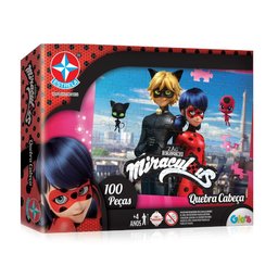 Quebra Cabeça Ladybug 100 Peças - Estrela - 1