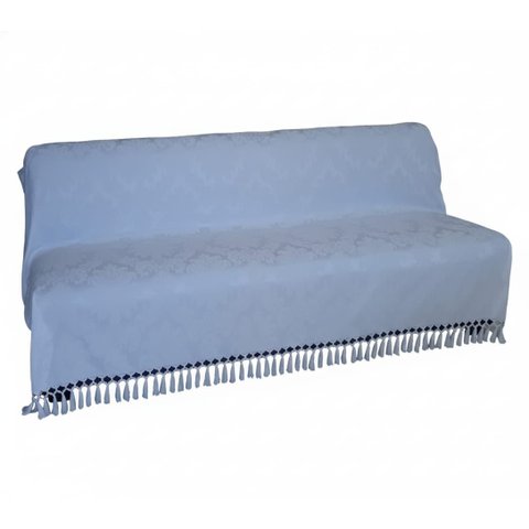Manta Sofa Gigante Jacquard Medalhão Branco 1,80x2,80 Xale Sala