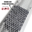 Ver imagem 5 de Ralo Linear Banheiro Seca Box 5x100 Inox Ondas Espelhado Coletor Branco com Sifão Tela (5cm x 100cm)