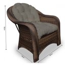 Ver imagem 2 de Conjunto de Poltronas Fibra Sintética Roma - 4 Poltronas + 1 Mesa Centro - Tecido Duna Fendi