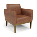Ver imagem 3 de Kit 2 Poltronas Base de Madeira Fixa Castanho Marisa Corano D03 - D'Rossi Nozes