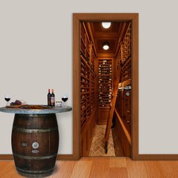 Adesivo de Porta Vinhos Arte Destaque M - 0,83 X 2,13 Metros - 1