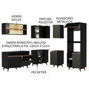 Ver imagem 5 de Armário de Cozinha Completa de Canto 367cm Preto Reims Madesa 01