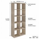 Ver imagem 3 de Estante Livreiro 10 Nichos 173cmx70cm Versatile Bege