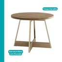 Ver imagem 3 de Conjunto Sala de Jantar 4 Cadeiras Santorini Carraro Dourado