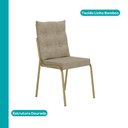 Ver imagem 6 de Conjunto Sala de Jantar 4 Cadeiras Santorini Carraro Dourado