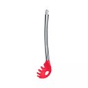 Ver imagem 5 de Kit 5 Colheres Utensílios Silicone Vermelho Cabo Inox