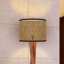 Ver imagem 2 de Luminária Abajur Paris Cúpula Indiana Detalhada Sala Luxo Bivolt - Teca/preto
