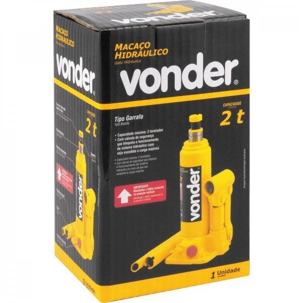 Macaco hidráulico tipo garrafa 2 toneladas Vonder - 2