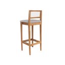 Ver imagem 7 de Kit 2 Banquetas Madeira Mel Churrasqueira Encosto em Trama:Mel com Linho Cinza