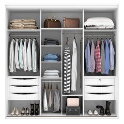 Guarda Roupa Casal 2 Portas MDF 2,07 m Inovatto Belmax - 3