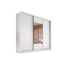 Ver imagem 1 de Guarda Roupa Casal 3 Portas de Correr e 8 Gavetas C- Espelho Arezzo Plus Branco - Novo Horizonte