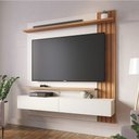 Ver imagem 2 de Home Theater Suspenso Juriti 1.5 Off White Matte/Freijó - Colibri Móveis