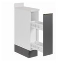 Ver imagem 5 de Balcão Porta Tempero 20cm com Tampo com Rodape Ipanema CabeCasa MadeiraOriginals Branco/Grafite Trama
