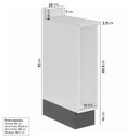 Ver imagem 3 de Balcão Porta Tempero 20cm com Tampo com Rodape Ipanema CabeCasa MadeiraOriginals Branco/Grafite Trama