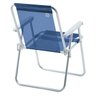 CADEIRA DE PRAIA ALTA ALUMÍNIO BEACH PREMIUM AZUL MARINHO - 3