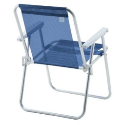 CADEIRA DE PRAIA ALTA ALUMÍNIO BEACH PREMIUM AZUL MARINHO - 3 CADEIRA DE PRAIA ALTA ALUMÍNIO BEACH PREMIUM AZUL MARINHO - 3