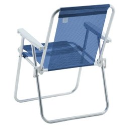 CADEIRA DE PRAIA ALTA ALUMÍNIO BEACH PREMIUM AZUL MARINHO - 4 CADEIRA DE PRAIA ALTA ALUMÍNIO BEACH PREMIUM AZUL MARINHO - 4