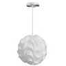 Lustre Luminária Pendente Branco Grande 24cm - Bola Mexicana - Cor Branco - 1
