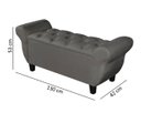Ver imagem 5 de Recamier Baú para Cama Casal Ana 1,30m Estofado Retro Premium Closet Estilo Decorativo Cor Cinza