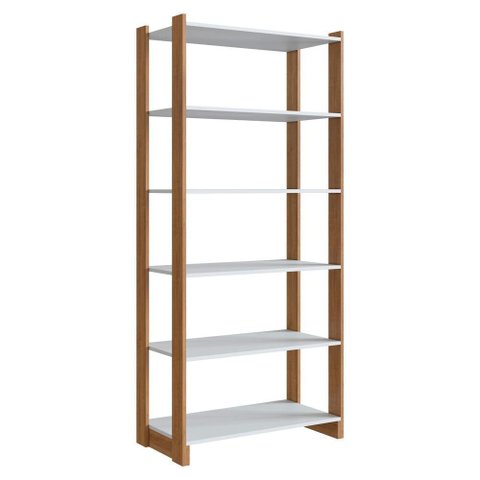 Estante Multiuso 6 Prateleiras Ey201 180x73 Mell Branco Novam