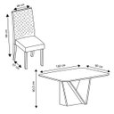 Ver imagem 3 de Mesa Jantar DJ Móveis Forme 1800x900 com 6 Cadeiras Jade