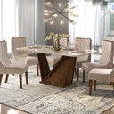 Ver imagem 1 de Mesa Jantar DJ Móveis Forme 1800x900 com 6 Cadeiras Jade
