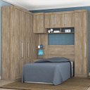 Ver imagem 1 de Quarto Modulado Solteiro Módena 6 Peças Composição 12 Demóbile