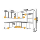 Ver imagem 2 de Cozinha Modulada Henn Connect 11 Peças 17 Portas 2 Gavetas