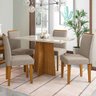 Conjunto Sala Jantar New Ceval Mesa Ana 120x80cm com 4 Cadeiras Ana - 1