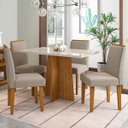 Ver imagem 1 de Conjunto Sala Jantar New Ceval Mesa Ana 120x80cm com 4 Cadeiras Ana