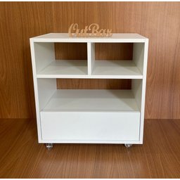 Carrinho com Rodinhas para Impressora e Pequenos Espaços Mdf - 1