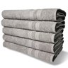 Kit com 6 Toalhas Banho 430g/m² Grande Grossa 80x150cm Itália Soft - Cinza - 1