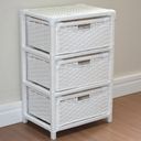 Ver imagem 5 de Kit Gaveteiro 3 Gavetas e Cesto Roupas Fibra Sintética 38x28x57 Branco
