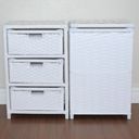 Ver imagem 3 de Kit Gaveteiro 3 Gavetas e Cesto Roupas Fibra Sintética 38x28x57 Branco