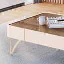Ver imagem 7 de Estante Home Theater Trinus Castanho Off White com Mesa de Centro Cadenza Off White Castanho - Hb M