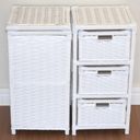 Ver imagem 4 de Kit Cesto Roupas e Gaveteiro 3 Gavetas Fibra Sintética 30x60 Branco