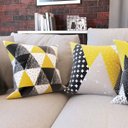 Ver imagem 3 de Kit 4 Capas de Almofadas Amarelas e Pretas Geométricas e Decorativas Escandinavo 40x40 - Novadecora