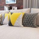 Ver imagem 4 de Kit 4 Capas de Almofadas Amarelas e Pretas Geométricas e Decorativas Escandinavo 40x40 - Novadecora