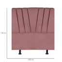 Ver imagem 3 de Cabeceira Estofada de Cama Casal Box 140 Cm Malu Veludo:rosé