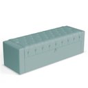 Ver imagem 6 de Cabeceira e Calçadeira Báu Queen Size Atena 160cm Capitonê Veludo Acqua - Desk Design