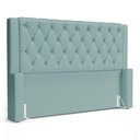 Ver imagem 3 de Cabeceira e Calçadeira Báu Queen Size Atena 160cm Capitonê Veludo Acqua - Desk Design