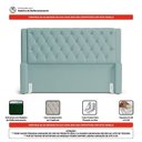 Ver imagem 7 de Cabeceira e Calçadeira Báu Queen Size Atena 160cm Capitonê Veludo Acqua - Desk Design