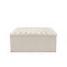 Calçadeira Baú Estofada Dunas Queen 160 Cm - Veludo Bege Claro - 1