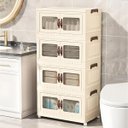 Ver imagem 4 de Armario Organizador Dobrel 4 Andares Empilhavel Organizador Roupa Objetos Decoraçao Sala Quarto Banh